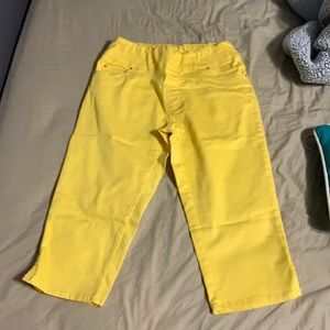 Muted yellow cropped pants NEED GONE ASAP
